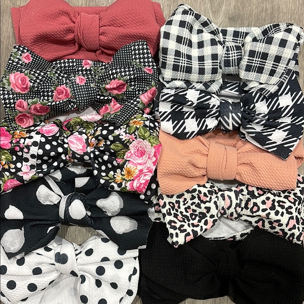 Baby headband bow set of 10